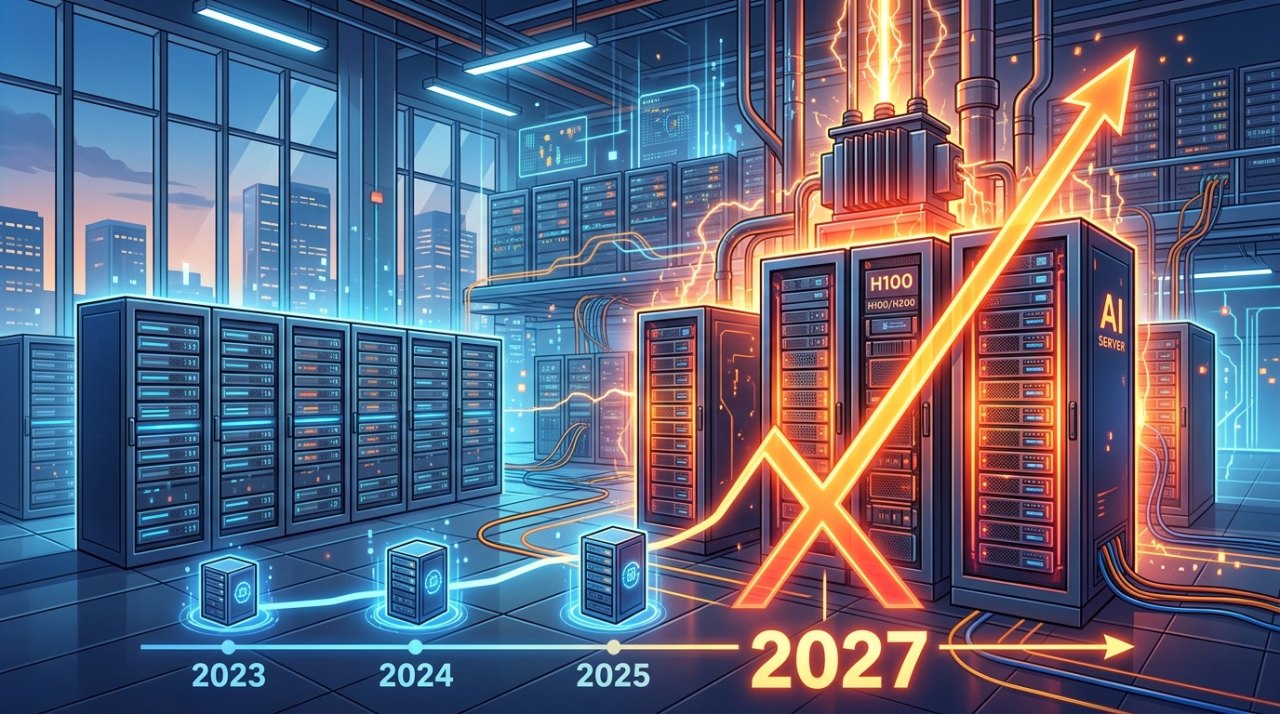 AI 서버 전력 수요 급증, 2027년 일반 서버 추월 전망