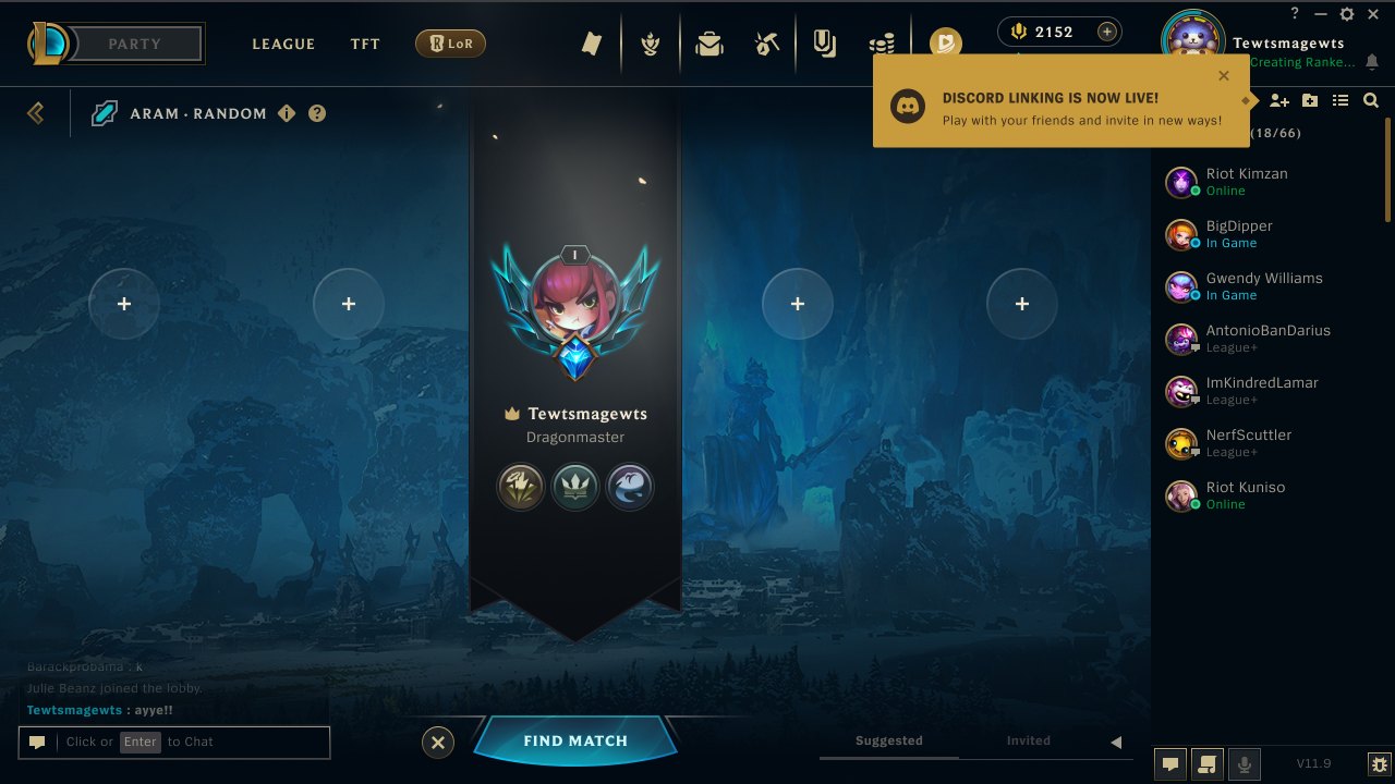 라이엇 게임즈와 Discord 계정 연동 기능 도입