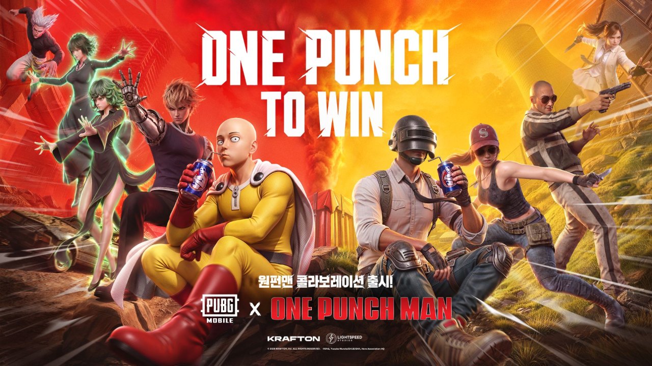 배틀그라운드 모바일, 인기 애니메이션 ‘원펀맨’과 컬래버레이션 진행