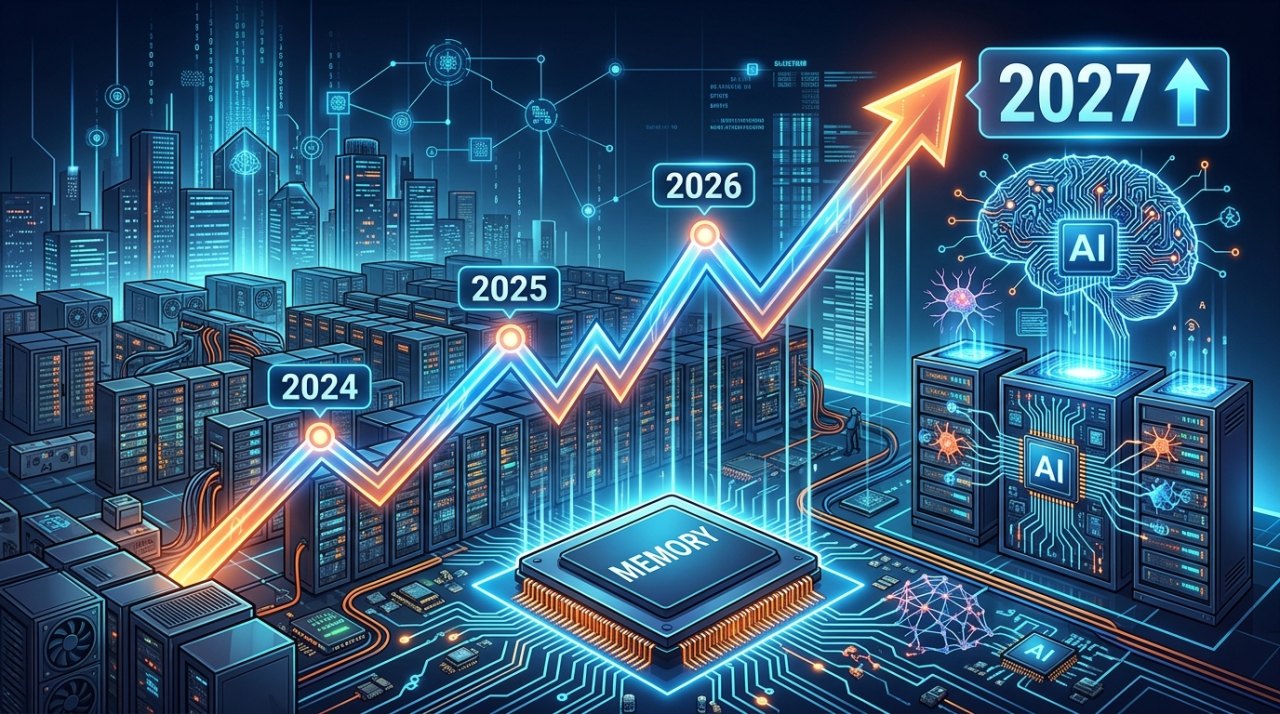 메모리 가격 2027년까지 급등 전망, AI 데이터센터 수요가 원인