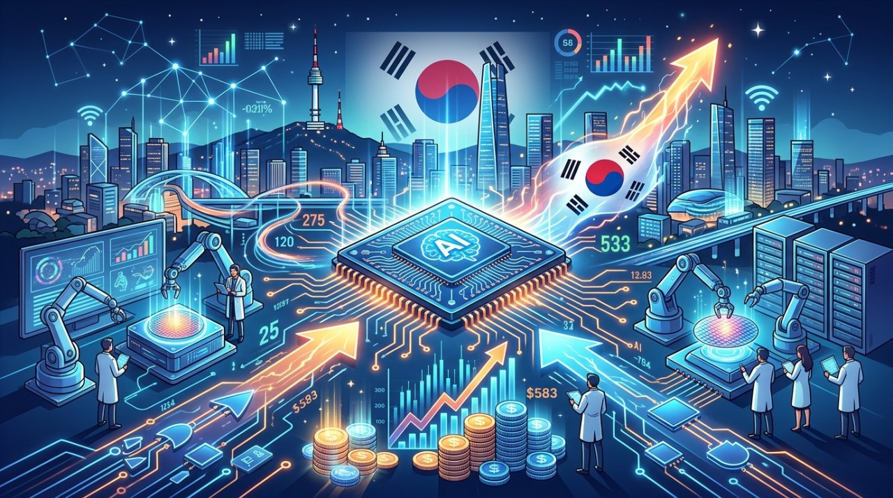 한국, AI 반도체 산업에 5830억 달러 규모 대규모 투자 단행
